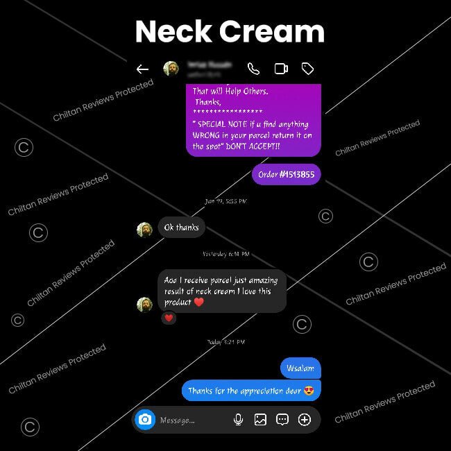 Glowing Neck Cream – Evens Skin Tone, Restore Radiance & Reduce Blemishes - ChiltanPure