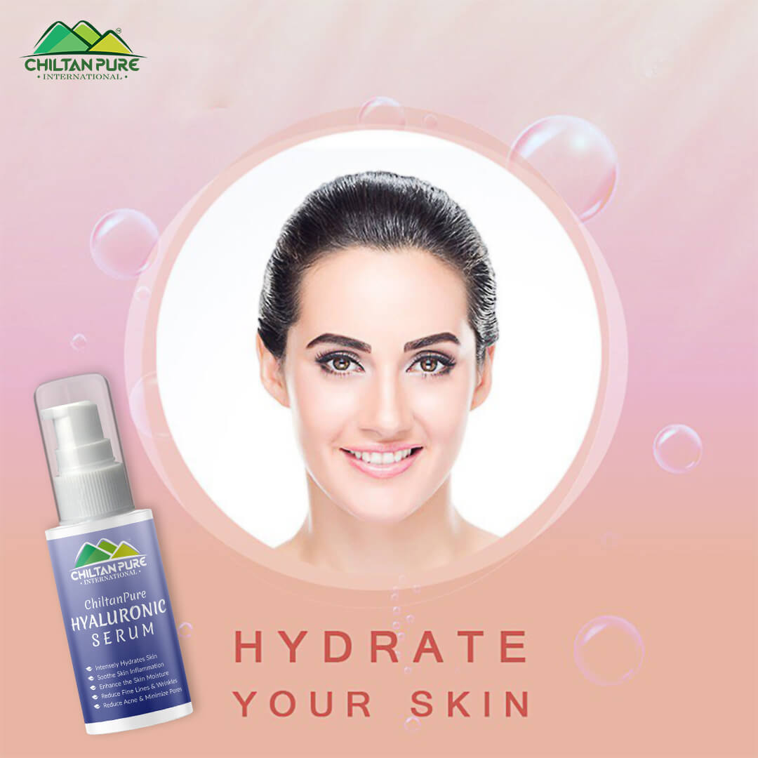 Hyaluronic Acid Serum – Treats wrinkles & Acne, Best at Hydrating Skin For Smooth and Radiant Skin 50ml - ChiltanPure