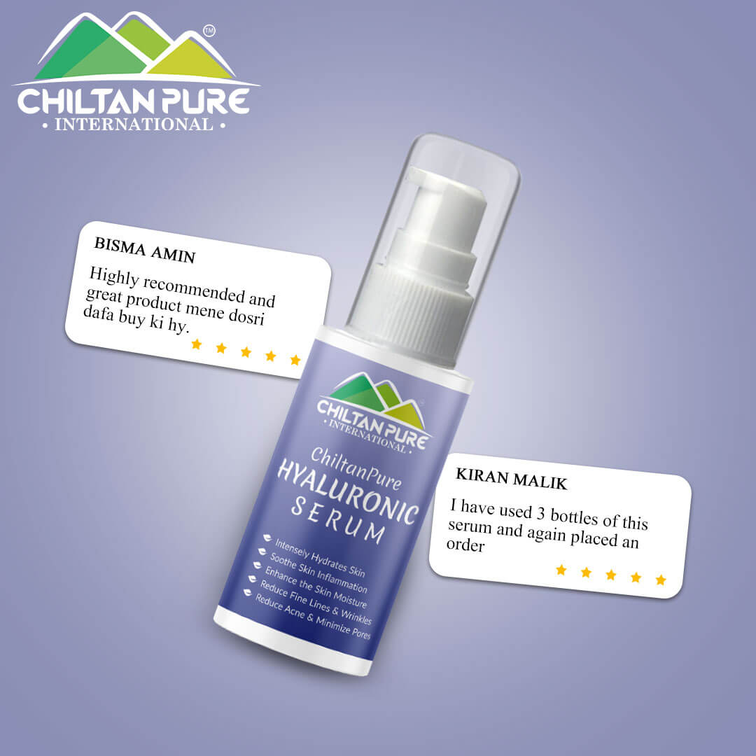 Hyaluronic Acid Serum – Treats wrinkles & Acne, Best at Hydrating Skin For Smooth and Radiant Skin 50ml - ChiltanPure