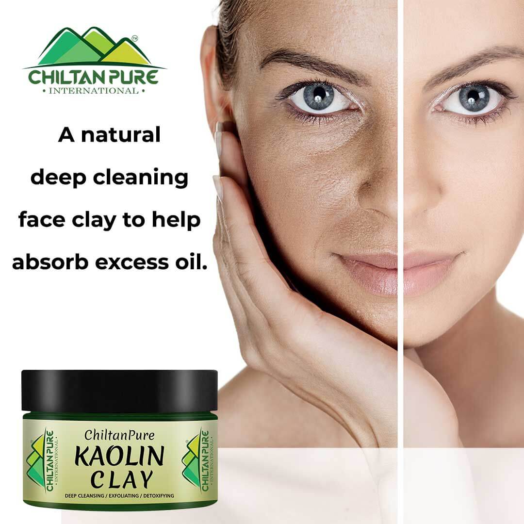 Kaolin Clay – Suitable for Both Sensitive & Oily Skin 130gm - ChiltanPure