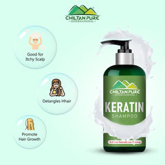 Keratin Shampoo – Promote Hair Growth, Restores Hair Protein, Makes Hair Shiny & Straight - ChiltanPure