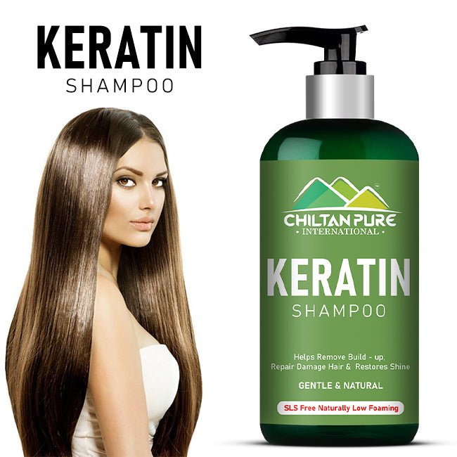 Keratin Shampoo – Promote Hair Growth, Restores Hair Protein, Makes Hair Shiny & Straight - ChiltanPure