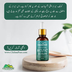Kojic Serum – Time to fall in love with yourself, prevents hyperpigmentation, fades dark spots, treats melasma, minimizes discoloration – 100% pure organic 30ml - ChiltanPure