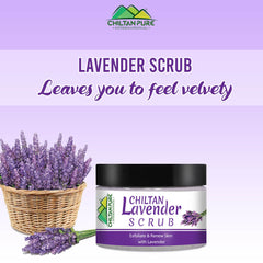 Lavender Face & Body Scrub - Organic Gentle Exfoliating Face Scrub, Moisturizes & Nourishes Skin, Makes Skin Super Soft - ChiltanPure