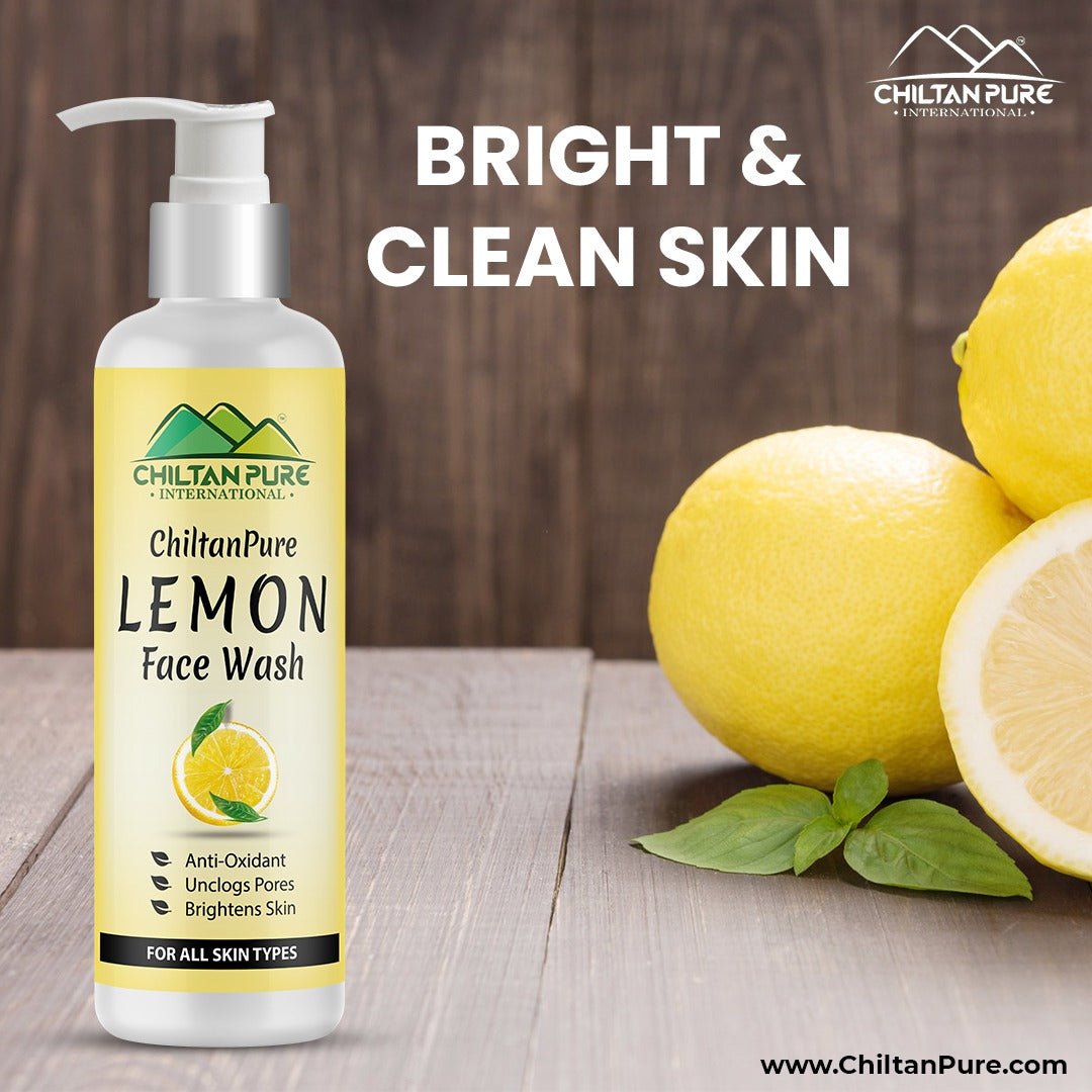 Lemon Face Wash – Anti – Acne, Protects Against UV Rays, Leaves Skin Soft & Dewy - ChiltanPure