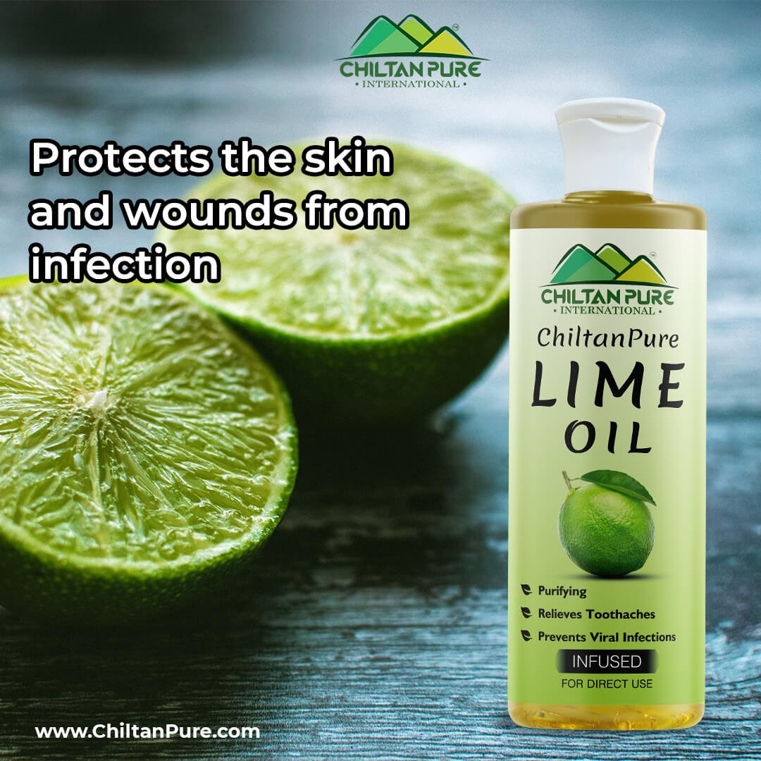 Lime Infused Oil - Promotes Blood Coagulation, Prevents Viral Infections & Potentially Effective Disinfectant - ChiltanPure