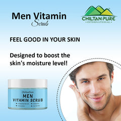 Men Vitamin Scrub – Exfoliates Dead Skin Cells, Remove Grime, Unclog Pores & Promotes Better Shave 100ml - ChiltanPure