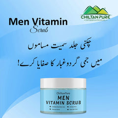 Men Vitamin Scrub – Exfoliates Dead Skin Cells, Remove Grime, Unclog Pores & Promotes Better Shave 100ml - ChiltanPure