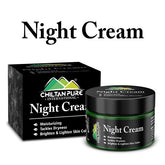 Night Cream 🌙 Boosts Collagen, get Glowing skin, Tackles dryness & Prevents Skin from Sagging 100% Natural & Safe,, 5️⃣ ⭐⭐⭐⭐⭐ RATING - ChiltanPure