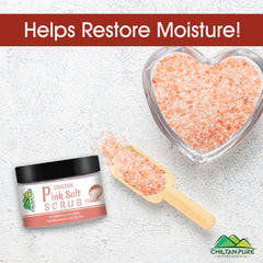Pink Salt Face & Body Scrub €“ Face Scrub To Exfoliate Dead Skin, Balance Body's pH, Nourishes & Moisturizing Skin - ChiltanPure