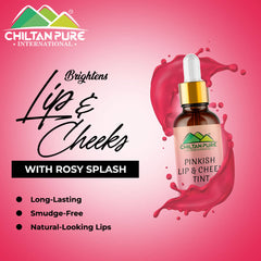 Pinkish Lips 👄 & Cheek Tint - Organic Liquid stain for lips, Nourish Lips & Hydrate lips all day - Most Favourite Tint in PAK 🇵🇰 - ChiltanPure
