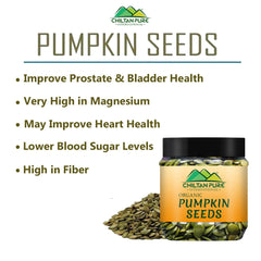 Pumpkin Seeds - Improve Prostate &amp; Bladder Health, Very High in Magnesium, May Improve Heart Health, Lower Blood Sugar Levels, High in Fiber [کدو کے بیج] - ChiltanPure