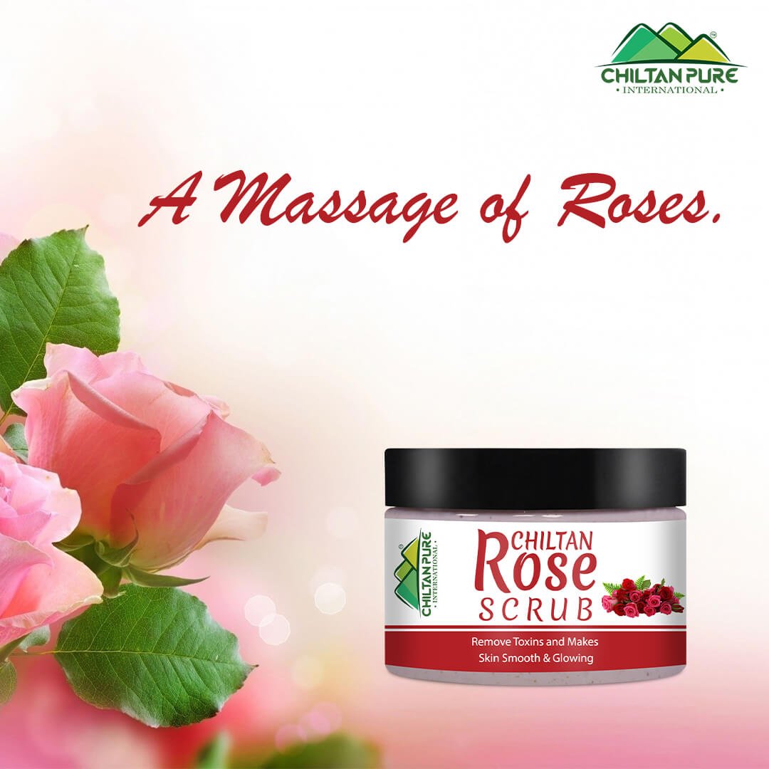 Rose Face & Body Scrub – Gentle Smoothing Face Scrub – Exfoliate & Moisturize Skin, Good For All Skin Types - ChiltanPure