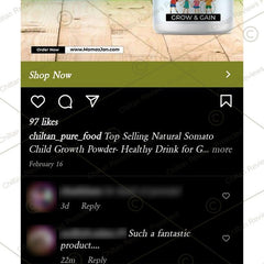 Somato Child Growth Powder πΏ Natural Healthy Drink for growing kids with prebiotics For Growth, Immunity, Brain & Eye Health For π§ 4Years to 18Years Old Child π¦ - ChiltanPure