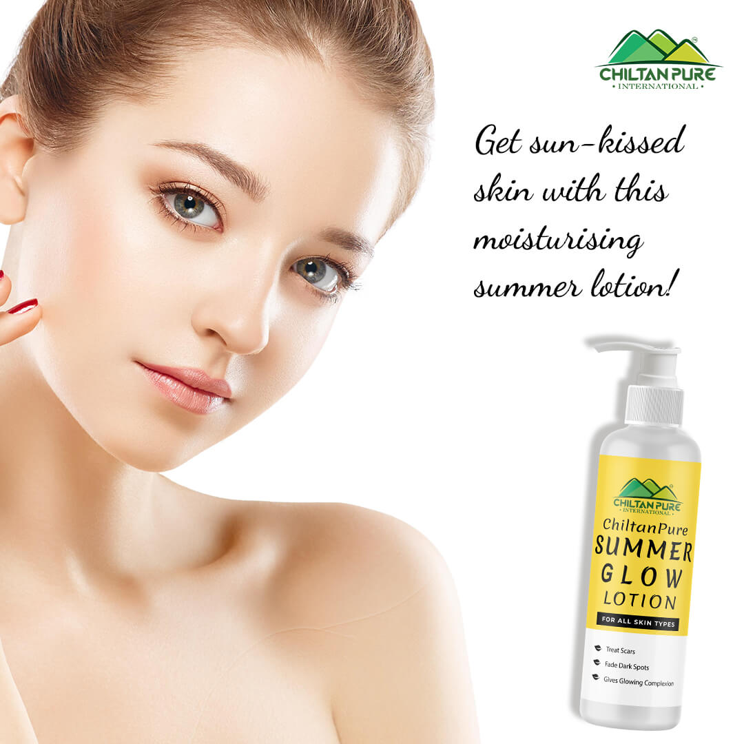 Summer Glow Lotion – Nourishes Skin, Minimize Pores, Illuminates Skin Inside Out & Fades Hyperpigmentation - ChiltanPure