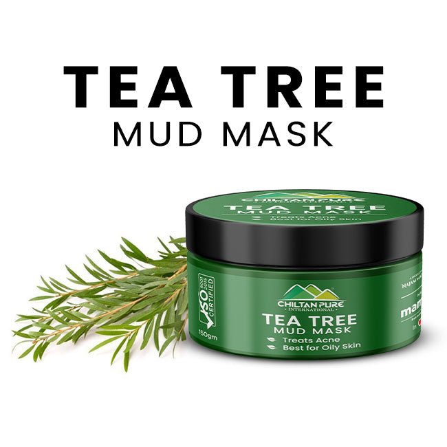 Tea Tree Mud Mask – Relaxing, Detoxifying, Refines Skin Pores, Protective Against Sun Damage - ChiltanPure