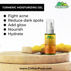 Turmeric Moisturizing Gel – Activated with Hyaluronic, Glycolic Acid & Remove Impurities - ChiltanPure