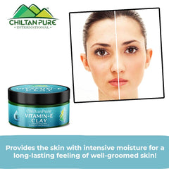 Vitamin E Clay - An Effective Natural Barrier to the Sun - Remove Impurities, Good for skin Hydration, Save skin from free radicals, Prevent Wrinkles from Face - ChiltanPure