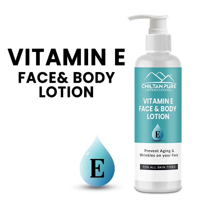 Vitamin-E Lotion - Used as a Moisturizer To Treat or Prevent Dry, Rough, Scaly, Itchy Skin & Minor Skin Irritations (e.g., Diaper rash, Skin Burns From Radiation Therapy) - ChiltanPure