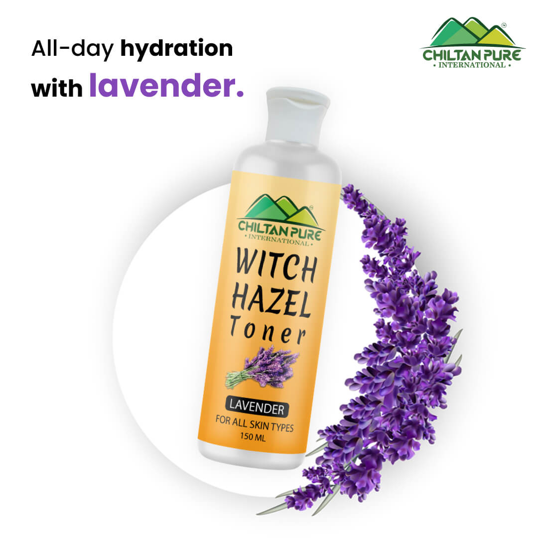 Witch Hazel Toner With Lavender - Gentle Makeup Remover & Hydrating Pore Toner, Soothes Puffy Eyes & For All Skin Types - ChiltanPure