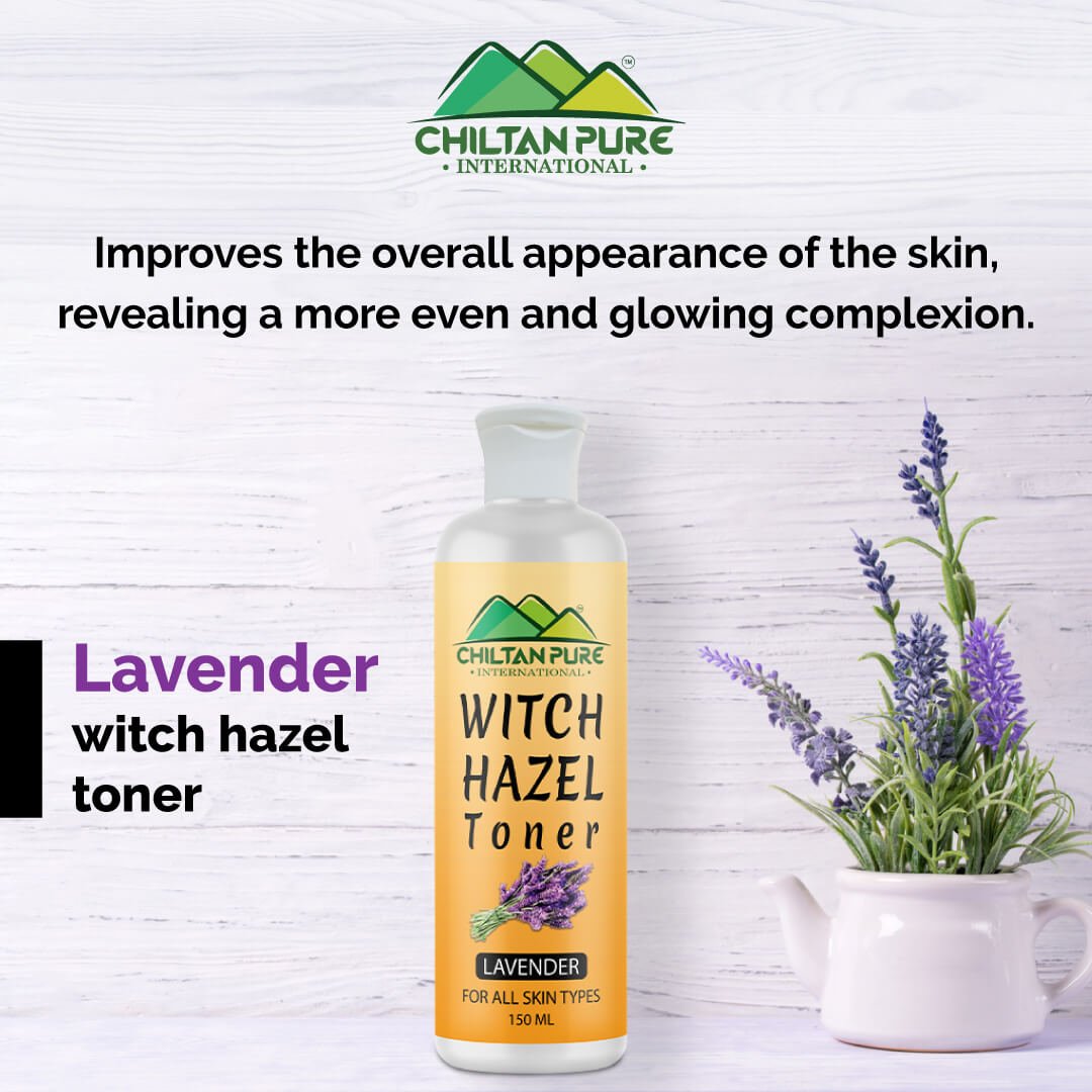 Witch Hazel Toner With Lavender - Gentle Makeup Remover & Hydrating Pore Toner, Soothes Puffy Eyes & For All Skin Types - ChiltanPure