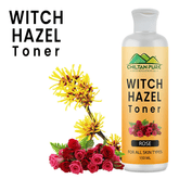 Witch Hazel Toner with Rose – Helps in Shrink Pores, Soothe Puffy Eyes & Improves Skin Tone, For All Skin Types - ChiltanPure