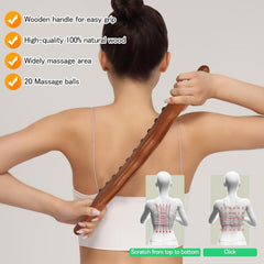 Wood Therapy Massage Stick / Tools Guasha Massage Wooden Roller - ChiltanPure