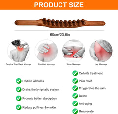 Wood Therapy Massage Stick / Tools Guasha Massage Wooden Roller - ChiltanPure