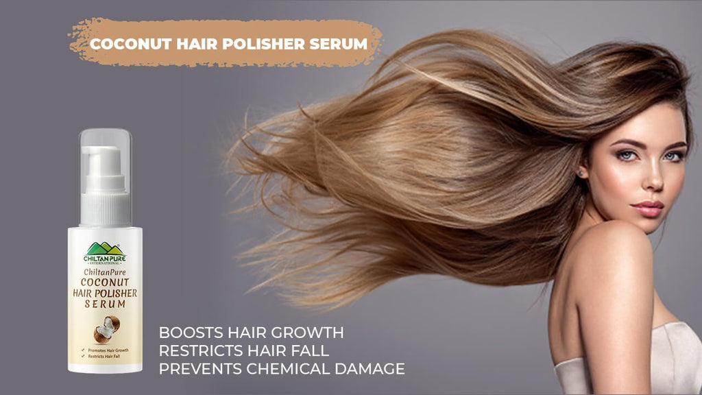 Coconut Hair Polisher Serum - Boosts Hair Growth, Restricts Hair Fall &amp; Prevents Chemical Damage
