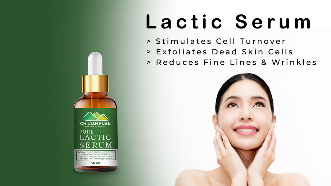 Lactic Serum - Stimulates Cell Turnover, Exfoliates Dead Skin Cells, Reduces Fine Lines &amp; Wrinkles - ChiltanPure