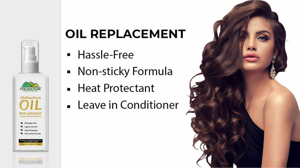 Oil Replacement - Hassle-Free, Non-sticky Formula, Heat Protectant &amp; Leave-in Conditioner