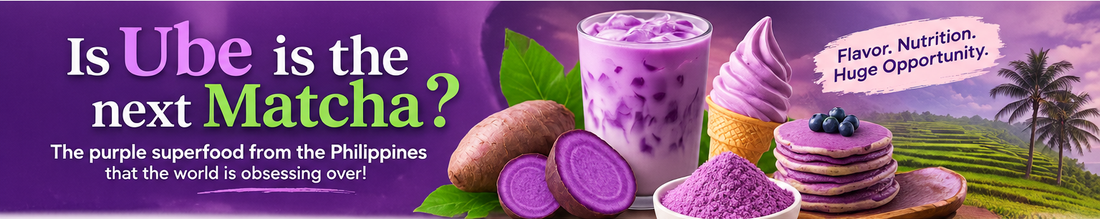 Ube purple yam latte, purple yam powder and desserts — Is Ube the Next Matcha?