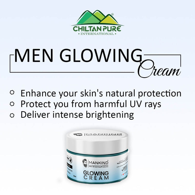 Men Glowing Cream – Light Weight Formula, Hydrates Skin, Fast Absorbing, Provides Glow to Skin & Restores Skin’s Elasticity