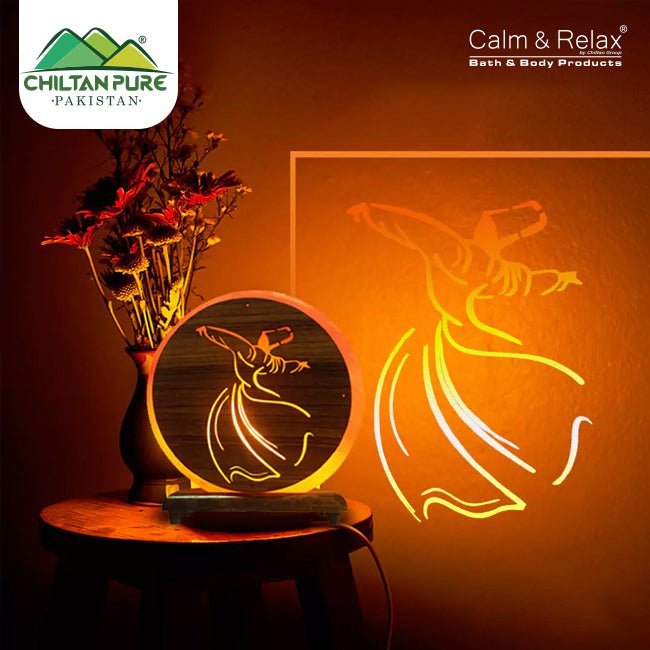 3D Shape Darwaish Style Pink Salt Lamp - ChiltanPure