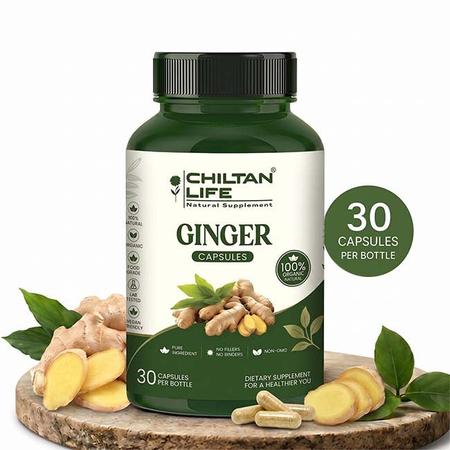 Ginger Capsule 100% Natural Ginger Tablets 30 Per Bottle 500mg