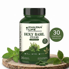 Holy Basil Capsule 100% Natural Holy Basil Tablets 30 Per Bottle 500mg