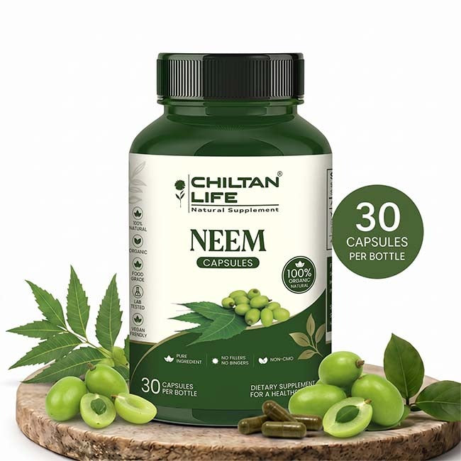 Neem Capsule 100% Natural Neem Tablets 30 Per Bottle 500mg
