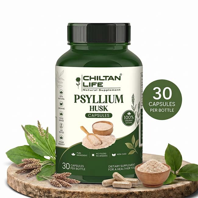 Psyllium Capsule 100% Natural Psyllium Tablets 30 Per Bottle 500mg