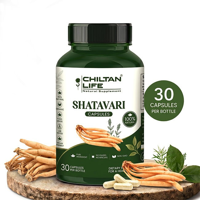 Shatavari Capsule 100% Natural Shatavari Tablets 30 Per Bottle 500mg