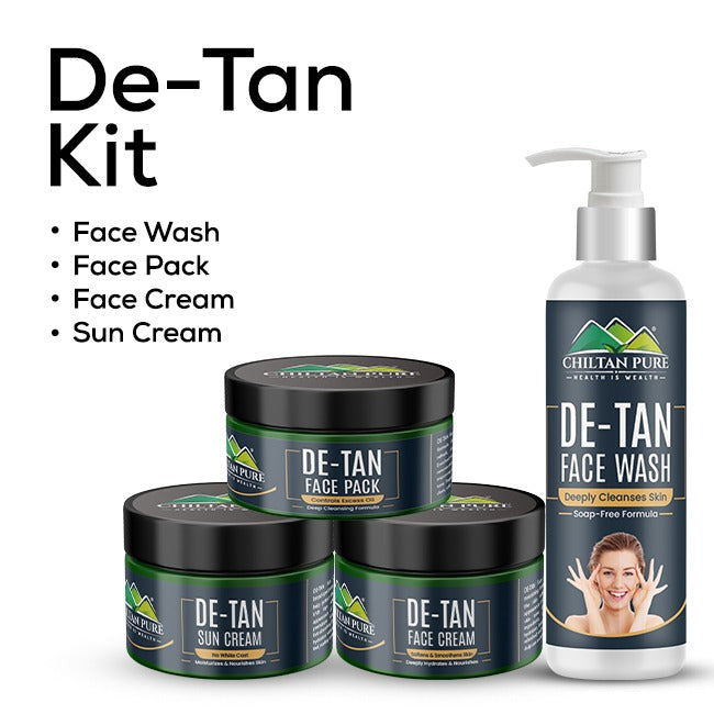 De - Tan Kit - Face Wash / Face Pack / Face Cream / Sun Cream