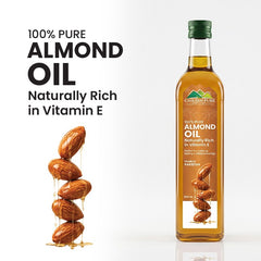 Almond Oil 500ml Premium Glass Bootle Packing 100% Pure Oil