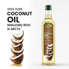 Coconut Oil 500ml Premium Glass Bootle Packing 100% Pure Oil