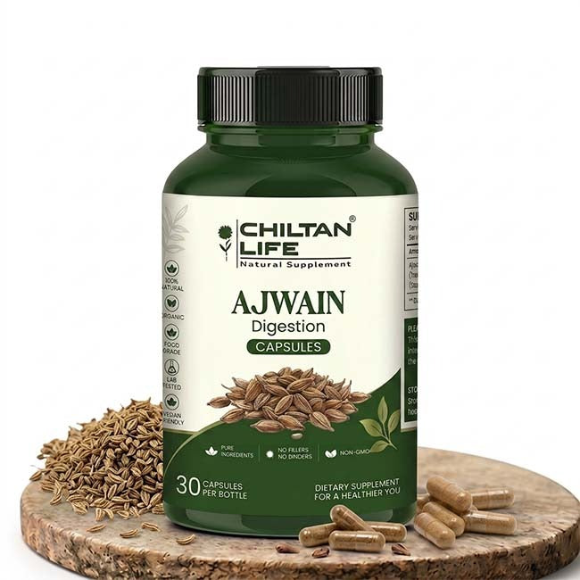 Ajwain Capsule 100% Natural Ajwain Tablets 30 Per Bottle 500mg