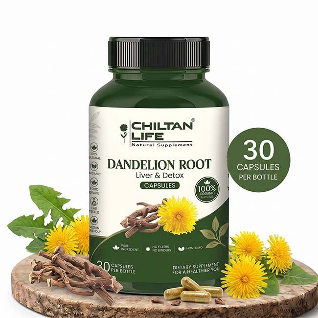 Dandelion Root Capsule 100% Natural Dandelion Root Tablets 30 Per Bottle 500mg