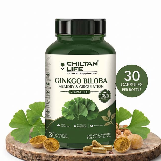 Ginkgo Biloba Capsule 100% Natural Ginkgo Biloba Tablets 30 Per Bottle 500mg