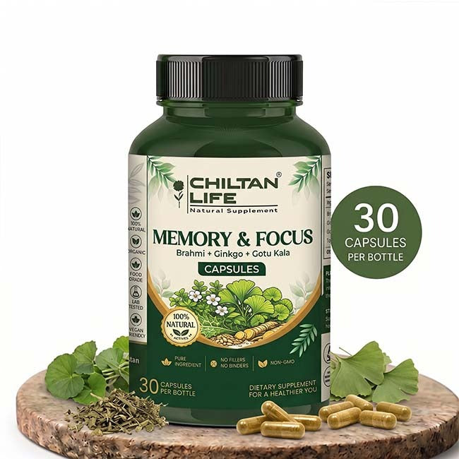 Memory & Focus Capsule 100% Natural Memory & Focus Tablets 30 Per Bottle 500mg