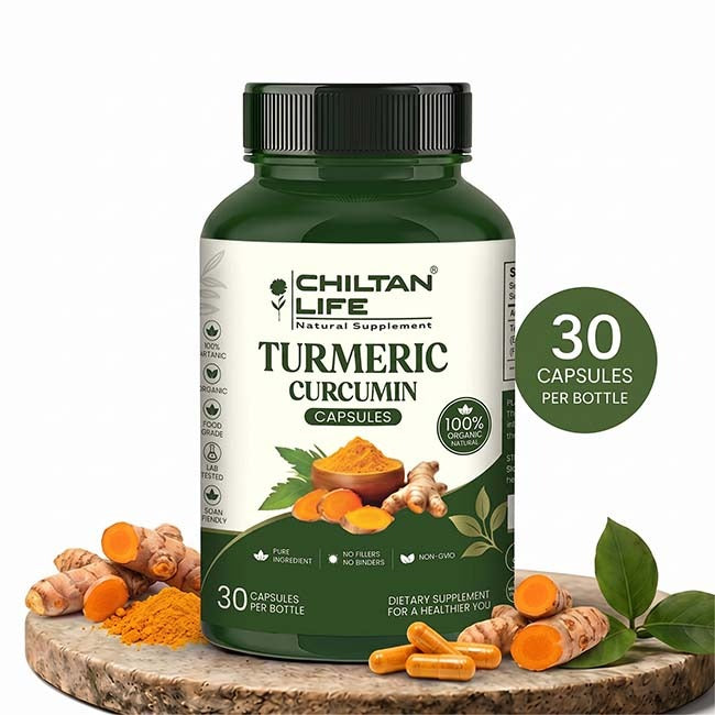 Turmeric Capsule 100% Natural Turmeric Tablets 30 Per Bottle