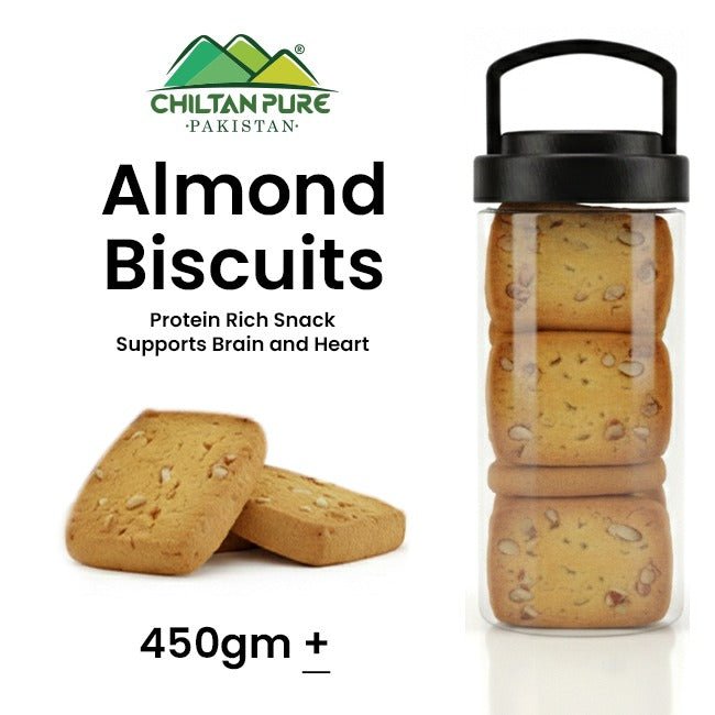 Almond Biscuit Cookies / Made With Organic Desi Butter, Bakery Biscuit - ChiltanPure