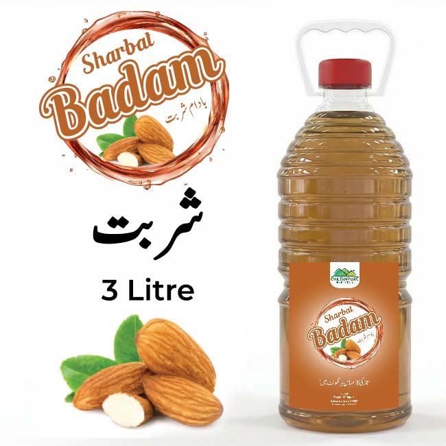 Almond Syrup / Badam Sharbat / 3 Liter Institutional Bulk For HORECA Family, Hotels, Restaurants, Catering ,Cafes - ChiltanPure