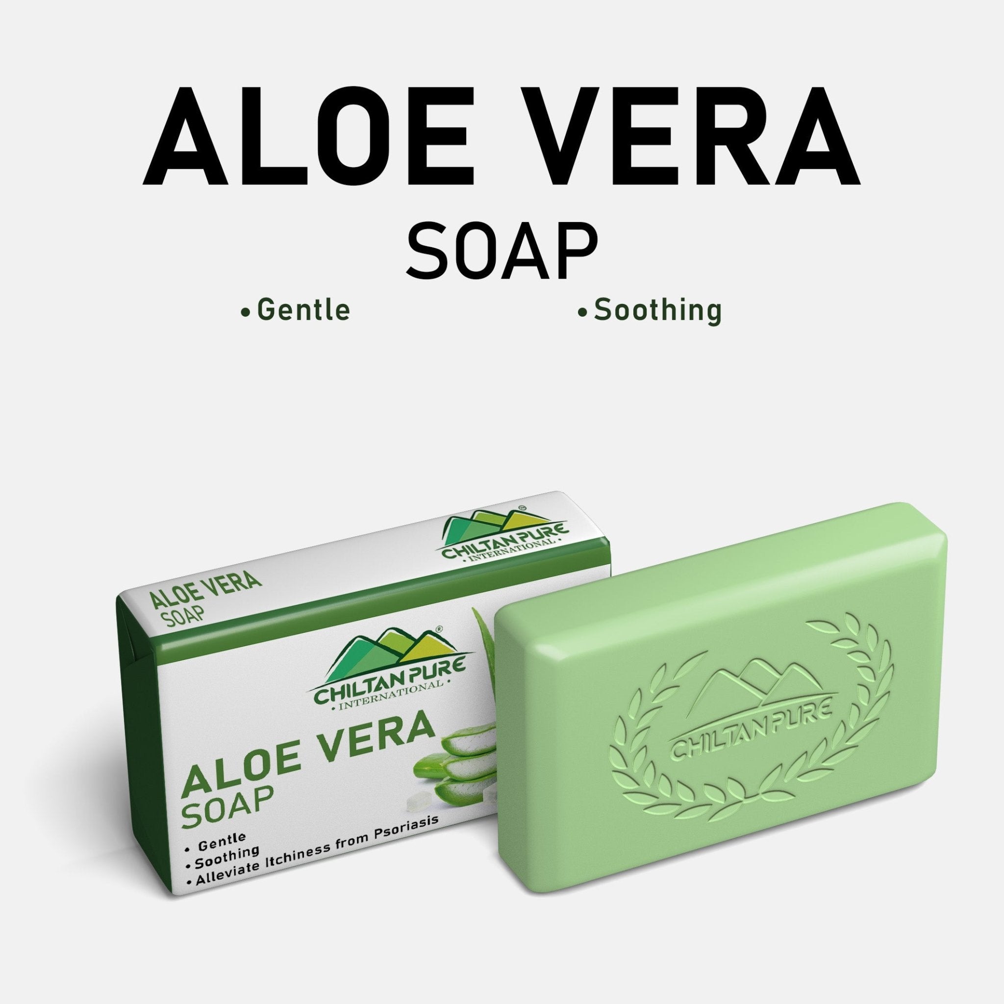 Aloe vera soap - Gentle, soothing & alleviate itchiness from psoriasis - ChiltanPure